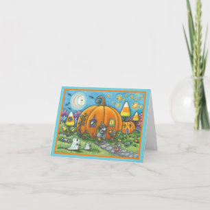 MOUSE HOUSE HALLOWEEN NOTE CARD Verse Kort