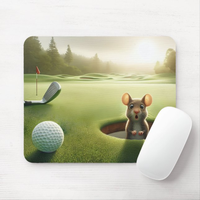 Mouse in a Golf Course Hål Musmatta (Med mus)