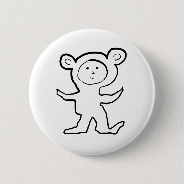 Mouse Jammie Kid Knapp (Framsida)