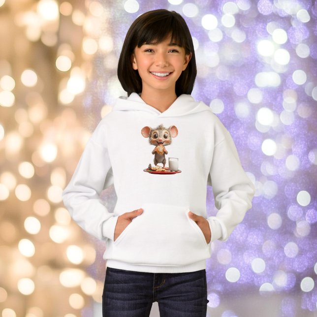 Mouse jul Girl's Hoodie T Shirt (Skapare uppladdad)