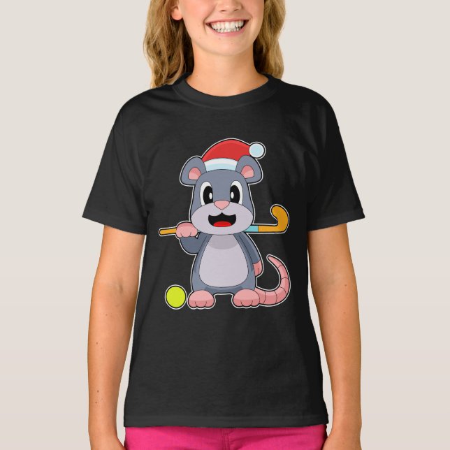 Mouse jul Hockey T Shirt (Framsida)