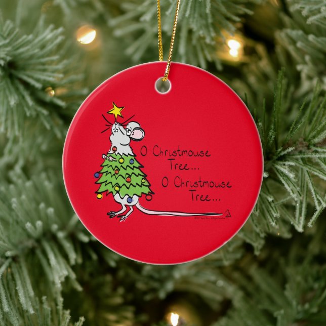 Mouse Julgran Funny Kids Julgransprydnad Keramik (Träd)