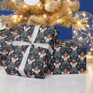 Mouse Kung, Elegant Blue Nutcracker Classic Presentpapper