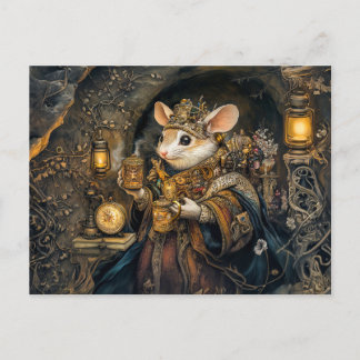 Mouse Kung i en Träd Root Castle Vykort