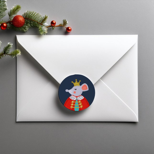 Mouse Kung - Nutcracker-tecken Runt Klistermärke (Skapare uppladdad)