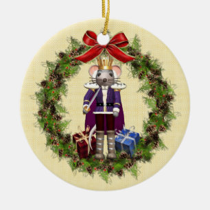Mouse Kung Personlig julrunda Ornamet Julgransprydnad Keramik