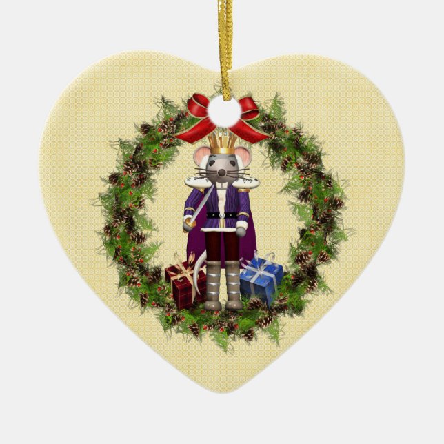 Mouse Kung Wandeand Heart Ornament (Framsidan)
