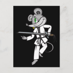 Mouse Martial Arts Vykort