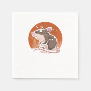 Mouse Mice Animal Lover Rodent Råtta Pet Gift Pappersservett