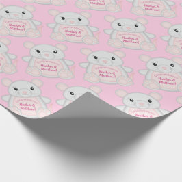 Mouse Mice Baby Shower Rosa Presentpapper