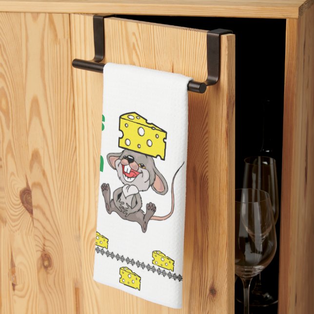 Mouse Mice Cheese Kitchen Hand Towel Kökshandduk (Thirds Fold)