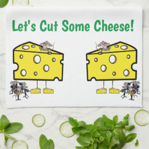 Mouse Mice cut Cheese Music Kitchen Hand Towel Kökshandduk