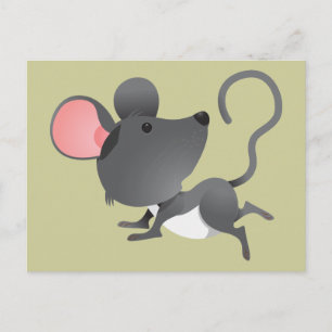 Mouse Mice Råtta Rodents Mammal Cute Tecknad Anima Vykort