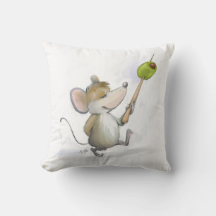 Mouse Moe med Olive Pillow Kudde