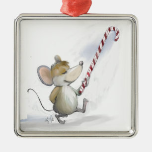 Mouse Moe Square Ornament