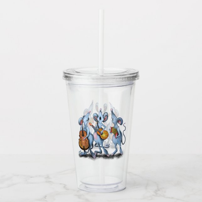 Mouse Music Band Acrylic Tumbler Take Away Mugg (Framsida)