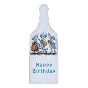 Mouse Music Band Funny Birthday Caking Board