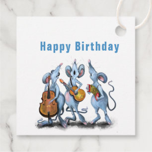 Mouse Music Band Funny Birthday Gift-Märkre Gåvor Etiketter