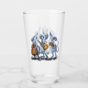 Mouse Music Band Funny Glass Glaskopp