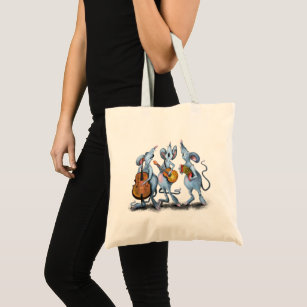 Mouse Music Band Roligt Tote Bag Tygkasse