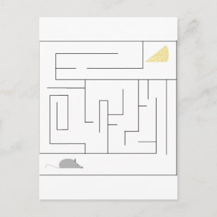 Mouse och Cheese Maze Vykort
