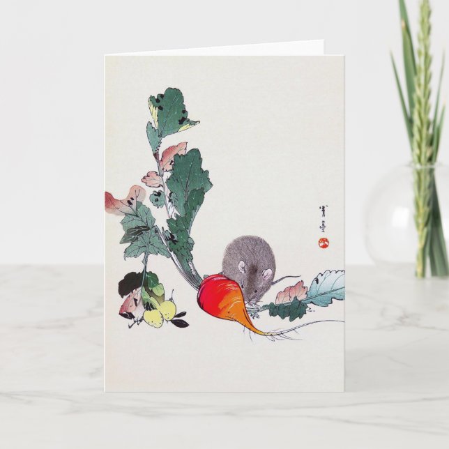 Mouse och Red Radish, Watanabe Seitei Kort (Framsida)