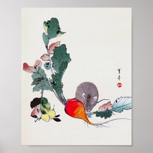 Mouse och Red Radish, Watanabe Seitei Poster (Framsidan)