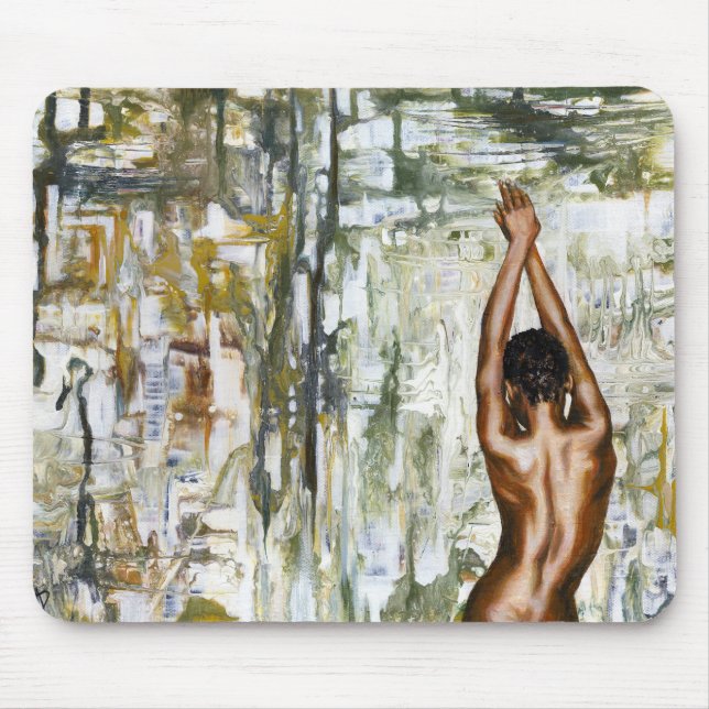 Mouse Pad 4 med Rachel Dolezal Art Musmatta (Framsidan)