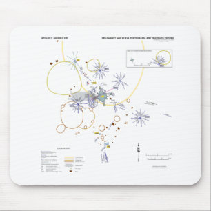 Mouse Pad Apollo 11 fotomoonpromenad i karta Musmatta