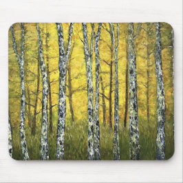 Mouse Pad - Autumn Birch Träd, Acadia Forest Musmatta