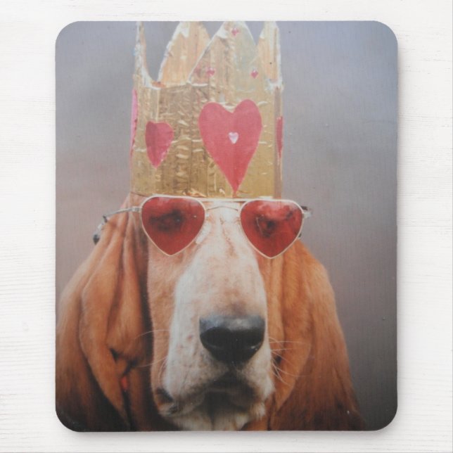 Mouse Pad Basset Hound Kung Musmatta (Framsidan)