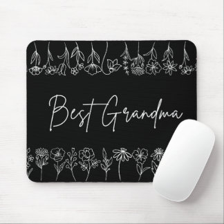 Mouse Pad - Best Grandma Wildblommor Musmatta