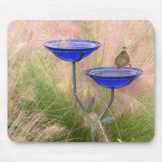 Mouse Pad Bird Bath & Finch Musmatta (Framsidan)