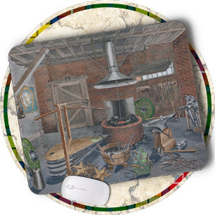 MOUSE PAD - Blacksmith Shop - Victorian -P. Harnly Musmatta