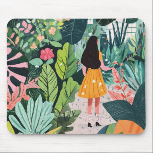 Mouse Pad, Girl in Garden Musmatta