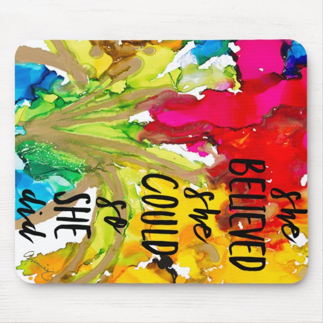 Mouse Pad "hon trodde att hon kunde det" Musmatta (Framsidan)