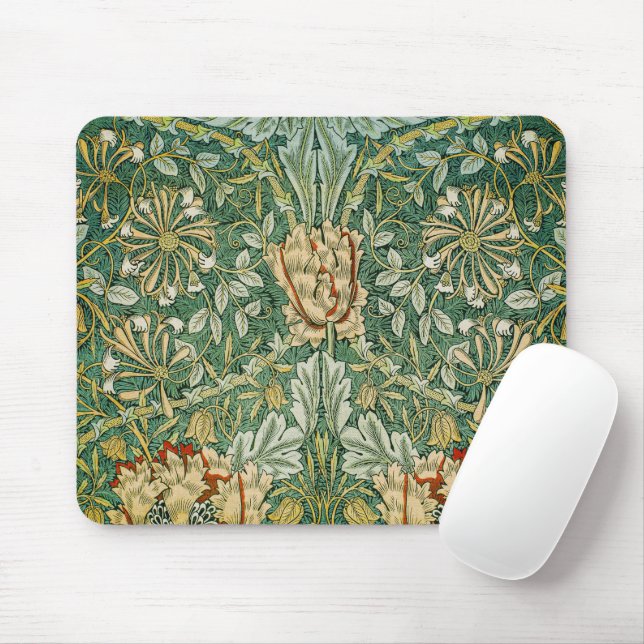 MOUSE PAD - ’Honeysuckle’ - Vintage William Morris Musmatta (Med mus)