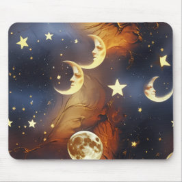 Mouse Pad – Luxury Dreamy Fiery Orange Celestial M Musmatta