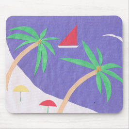 Mouse Pad med Island Scene Musmatta