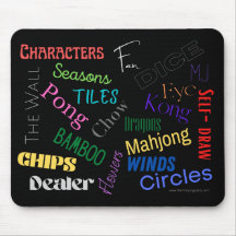 Mouse Pad med Mahjong Ord