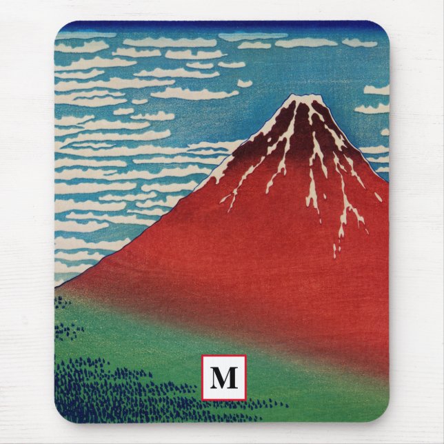 MOUSE PAD MT FUJI PRINT JAPANESE ANPASSNINGSBAR IN MUSMATTA (Framsidan)