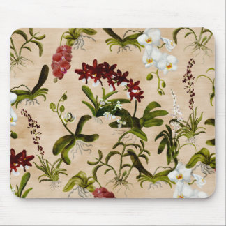 Mouse Pad - Orchid Mönster i Beige Musmatta