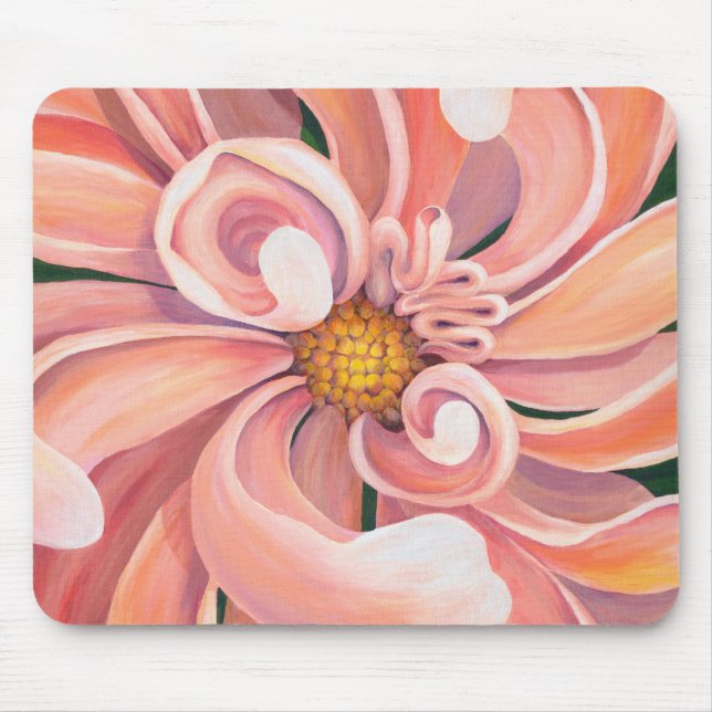 Mouse Pad Peach Dahlia Musmatta (Framsidan)