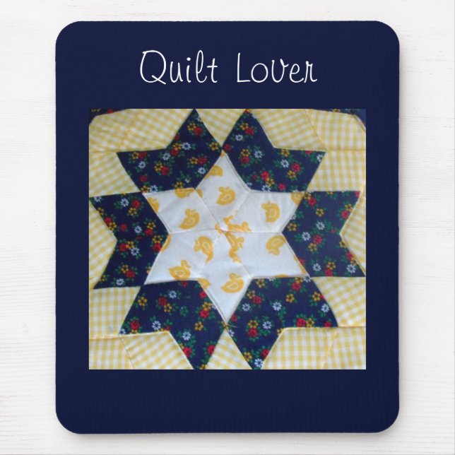 Mouse Pad - Star Quilt Pattern Musmatta (Framsidan)