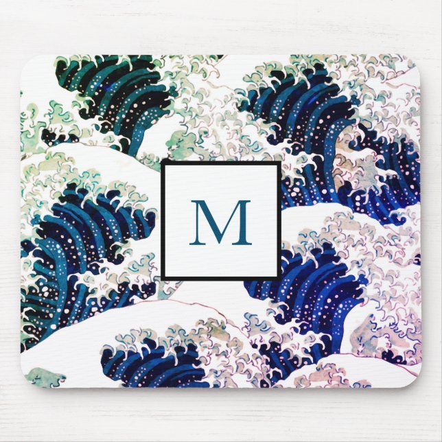 MOUSE PAD WAVE MÖNSTER JAPANESE ANPASSNINGSBAR INI MUSMATTA (Framsidan)