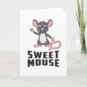 Mouse Råtta Animal Cheese Kärlek Pet Cute Funny Gi Kort