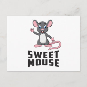 Mouse Råtta Animal Cheese Kärlek Pet Cute Funny Gi Vykort