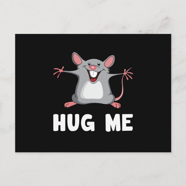 Mouse Råtta Animal Pet Cheese Kärlek Funny Gift Id Vykort (Framsida)