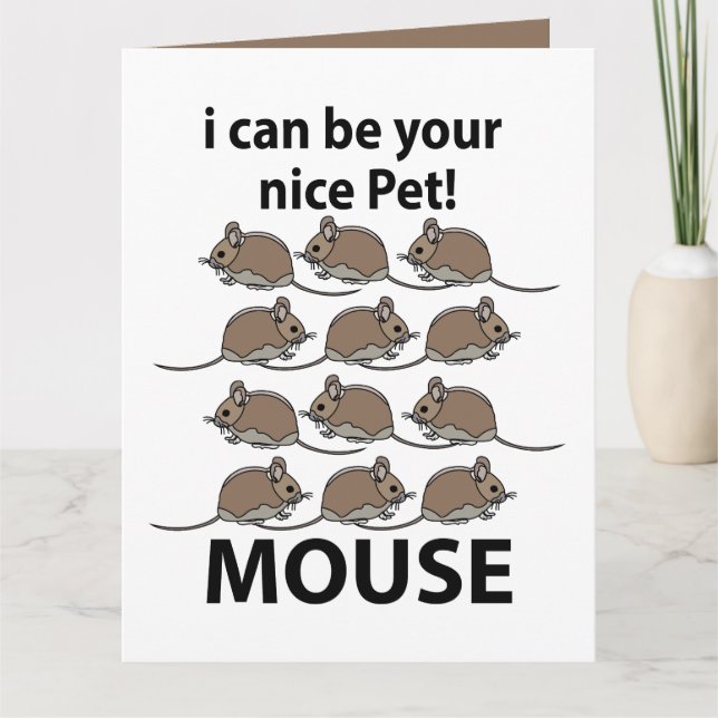 Mouse Råtta kan jag vara din trevliga sällskapsmus Kort (Framsida)