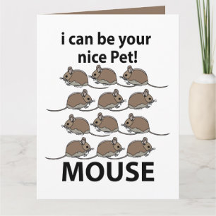 Mouse Råtta kan jag vara din trevliga sällskapsmus Kort